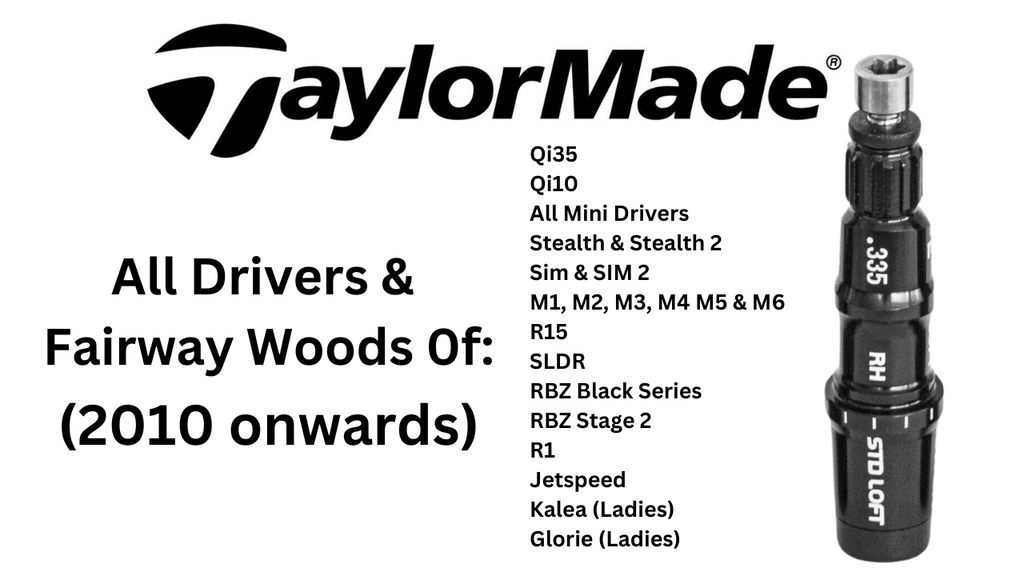 2 Pezzi Adattatore Aftermarket Per Driver TaylorMade M1 M2 M3 M4 M5 M6 SLDR .335 – Alluminio, Destro