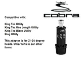 Cobra 21-24 Utility shaft adapter .355 King Tec Utility One Length Adaptor Tip