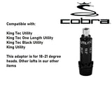 Cobra 18-21 Utility shaft adapter .355 King Tec Utility One Length. FREE UK P&P